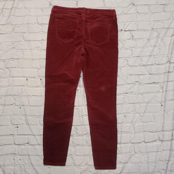 Burgundy Old Navy Velvet Mid-Rise pants #Velvet #skinny - Picture 3 of 7